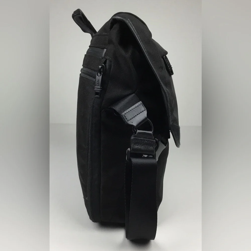 TUMI Alpha 2 Expandable Messenger Bag Black Ballistic Nylon